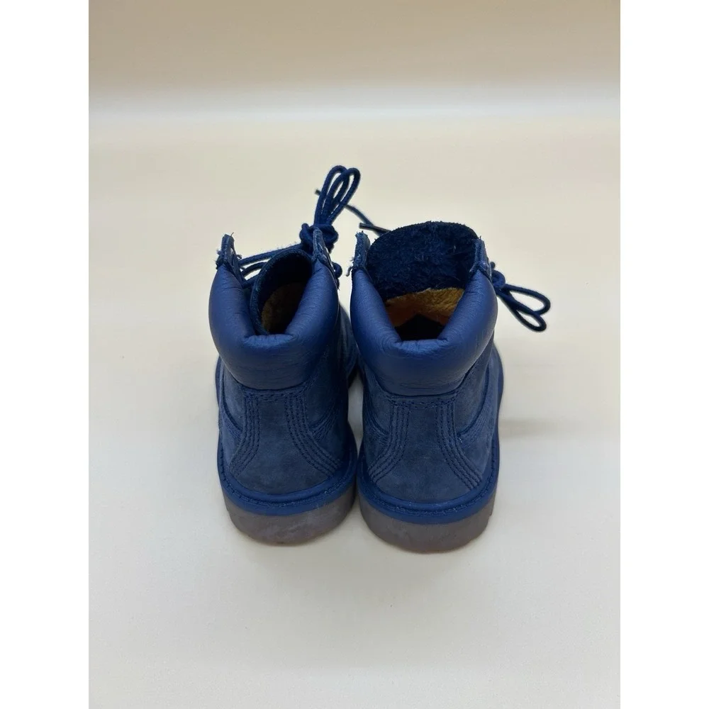 Timberland Toddler Boots Size 6‎ Blue Nubuck Waterproof Lace Up Kids Boots